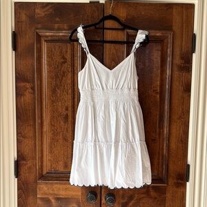 Vineyard Vines Smocked Waist Scallop Dress